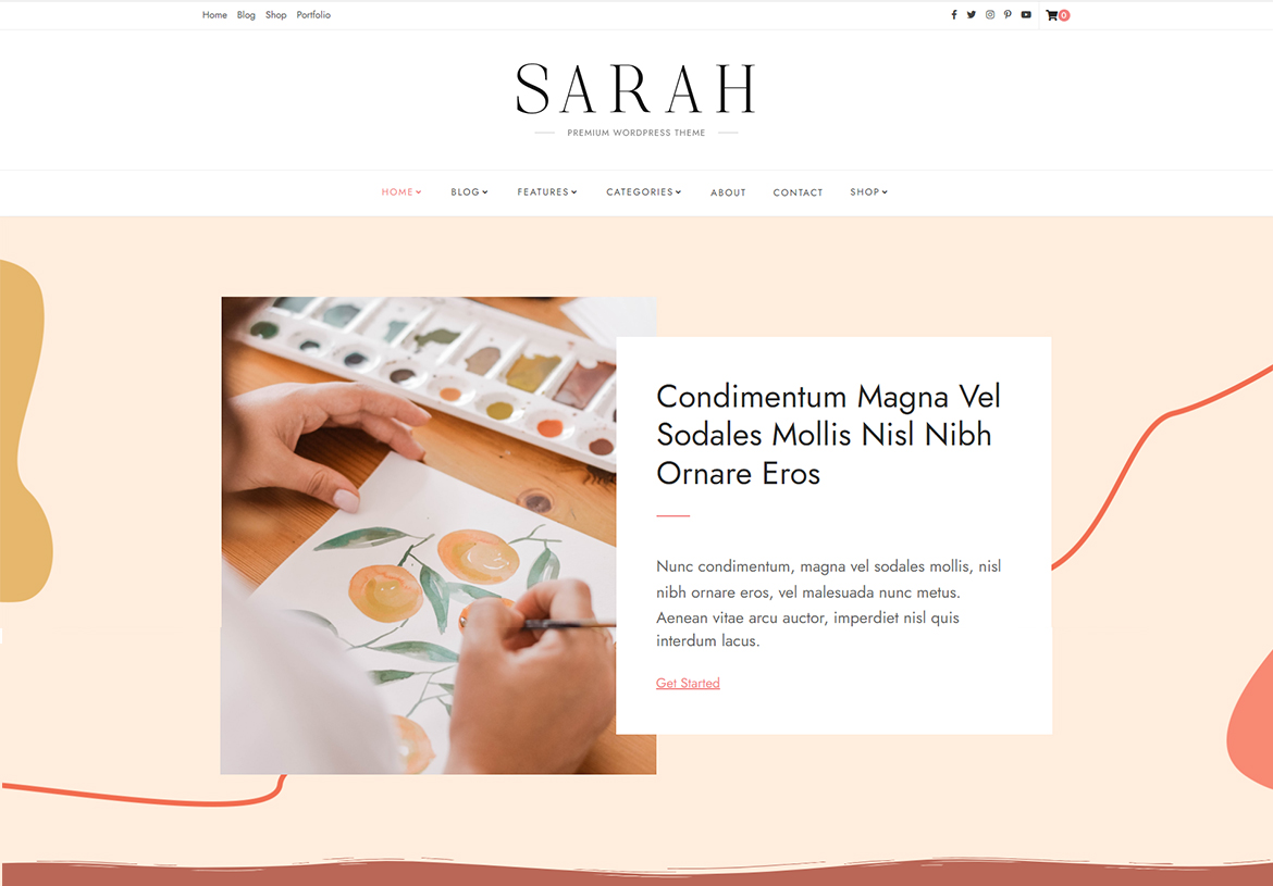 Сайт Sarah