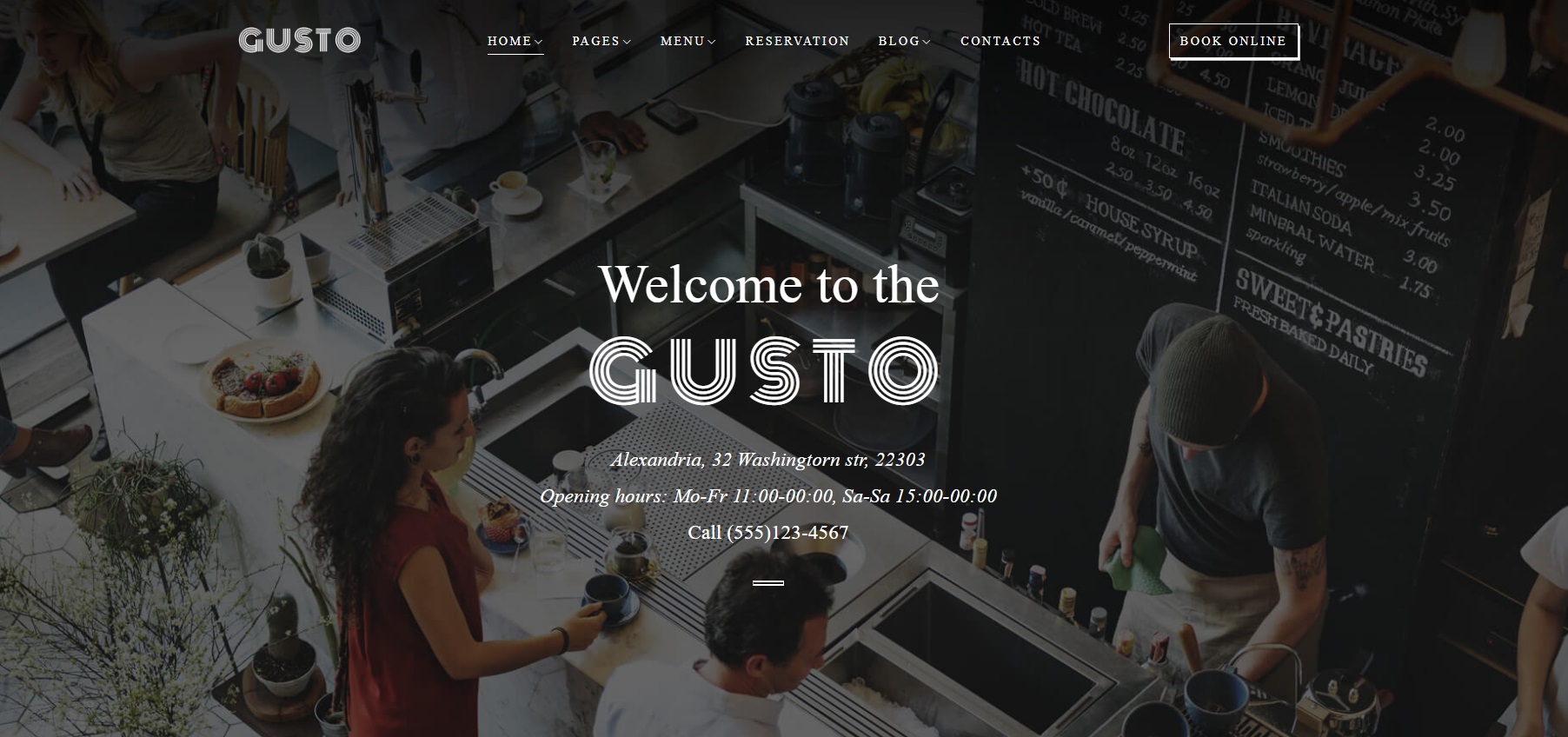 Сайт для Gusto