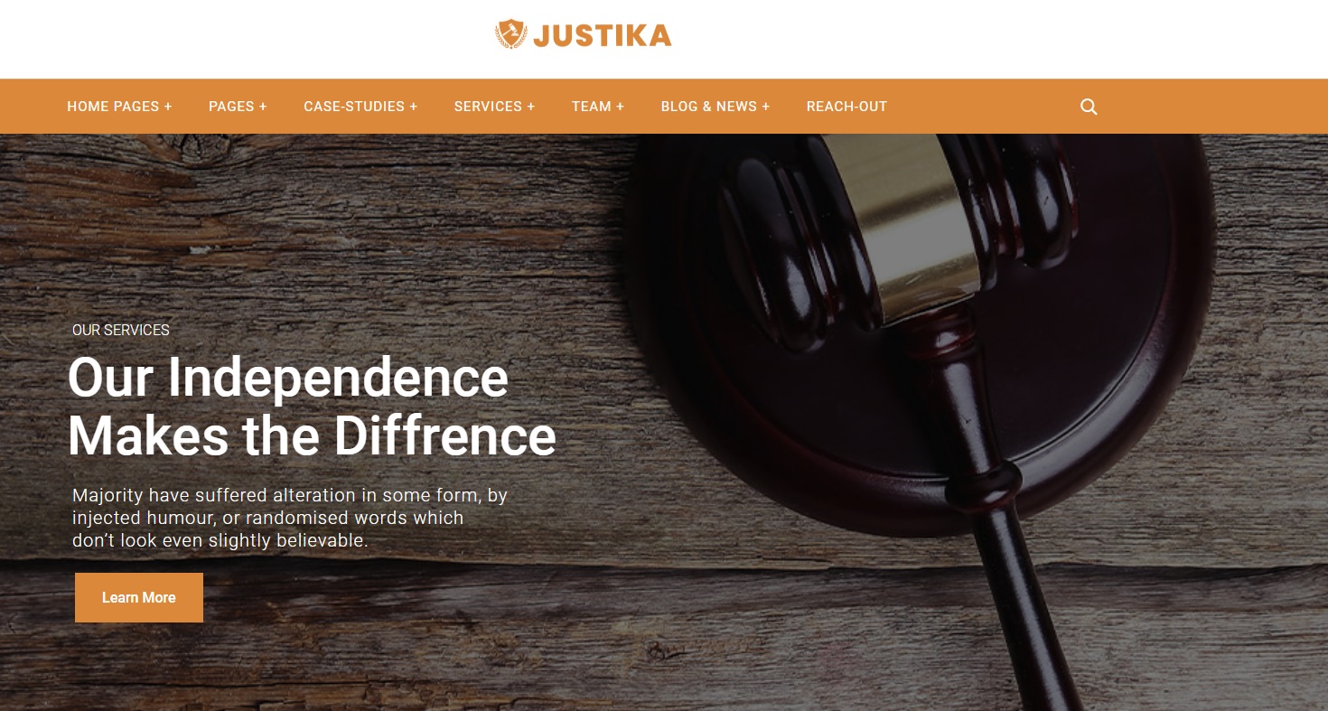 Сайт для Justika