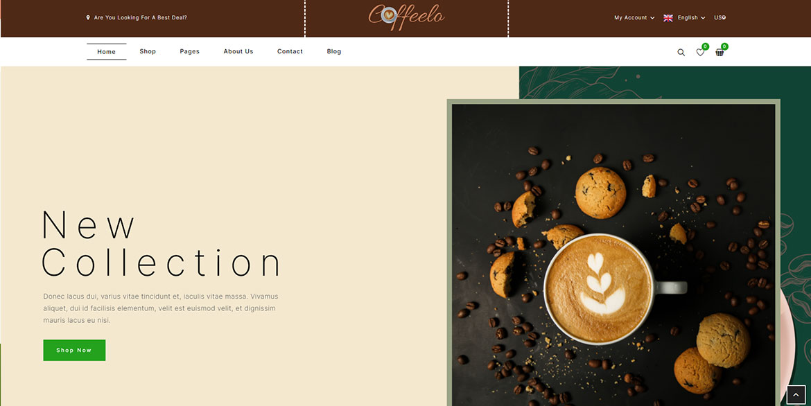 Сайт для Coffeelo