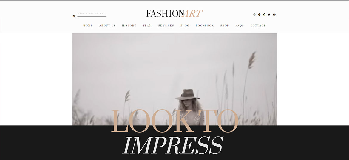 Сайт для Fashion Art