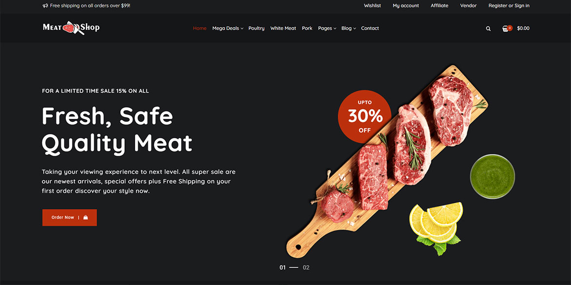 Сайт для Meat Shop