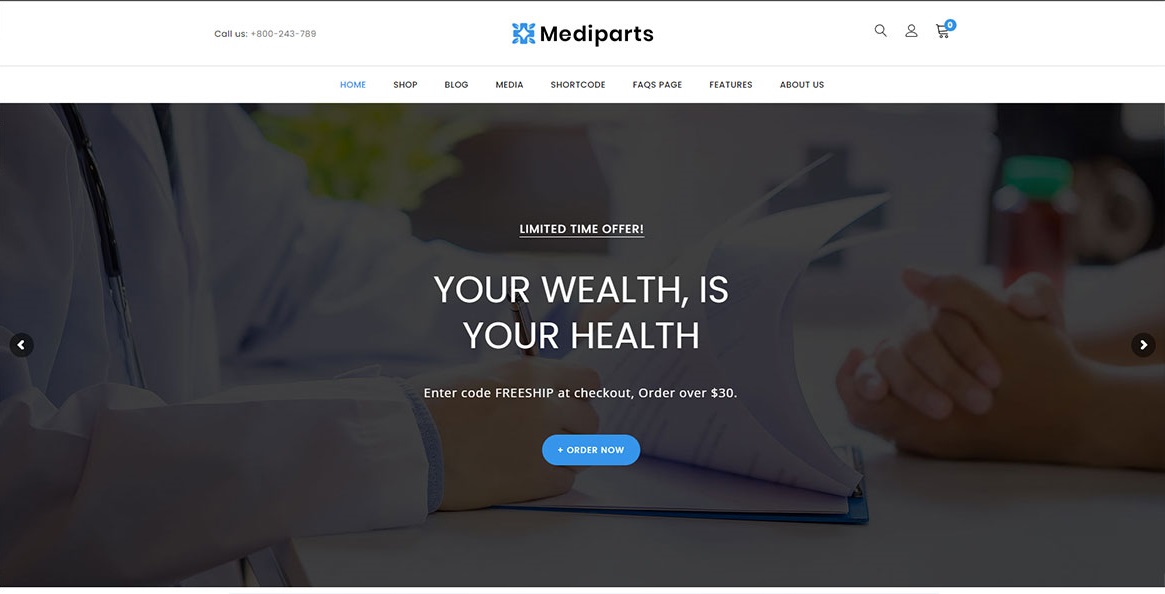 Сайт для Mediparts
