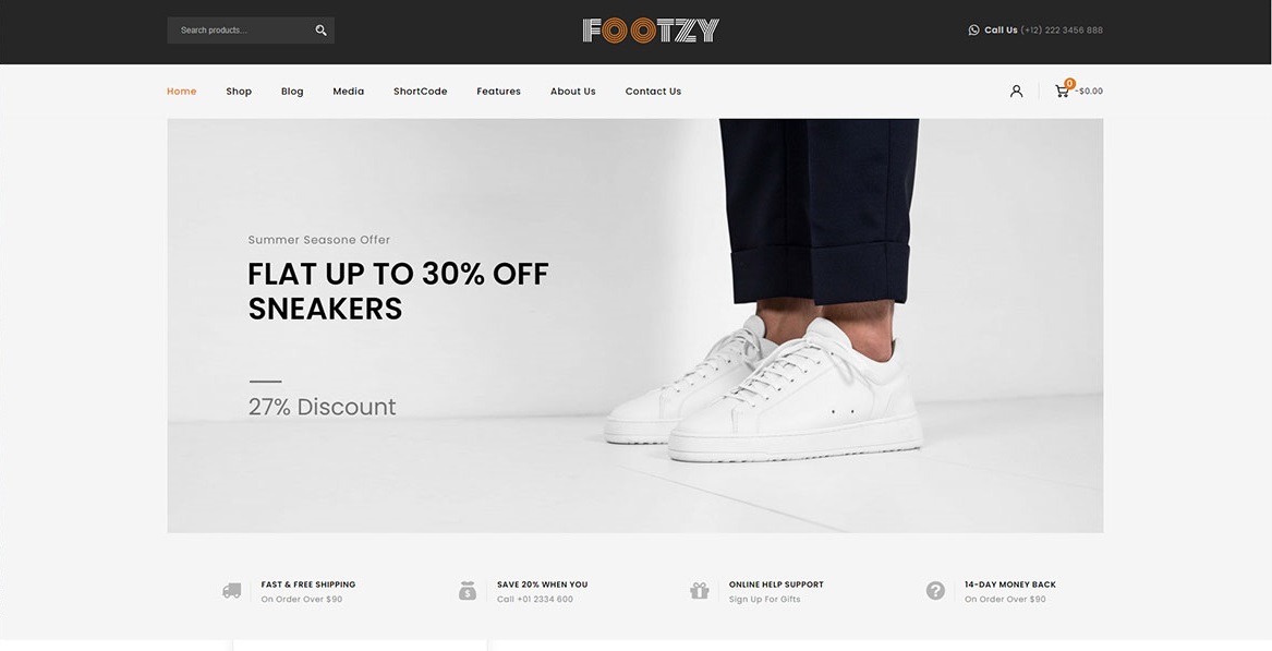 Сайт для Footzy