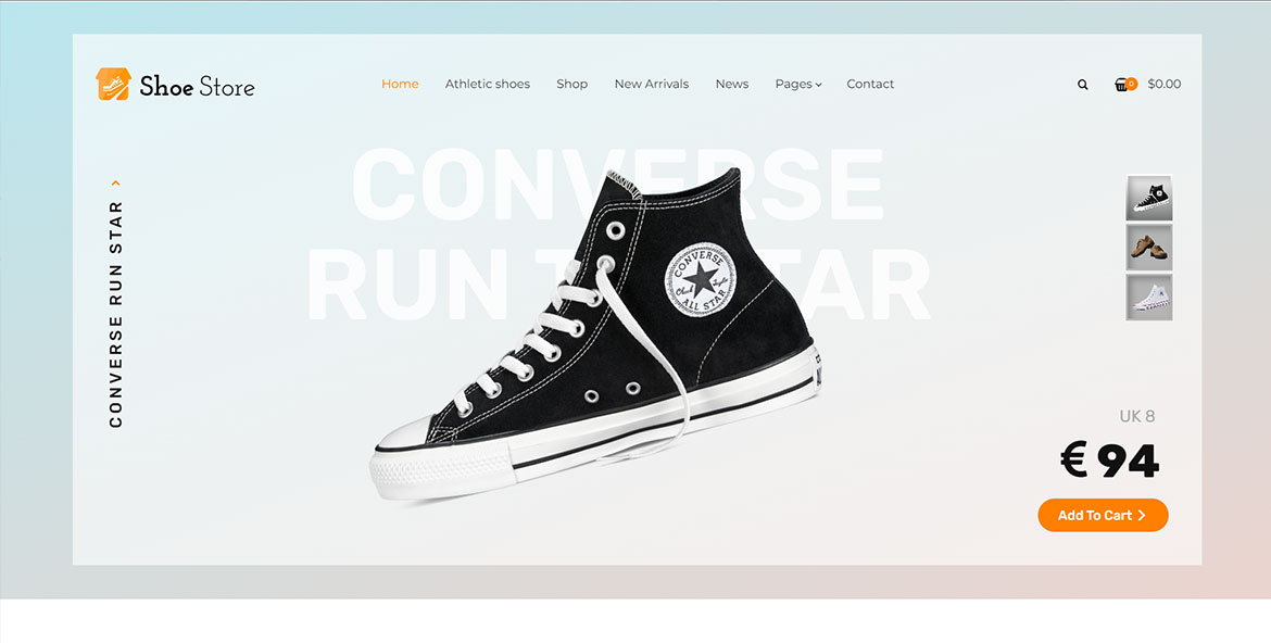 Сайт для Shoe store